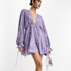 ASOS lilac sequin dress